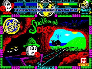 Spellbound Dizzy title screen for ZX Spectrum